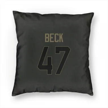 Black Houston Texans Andrew Beck   Service Pillow Cover (18 X 18)