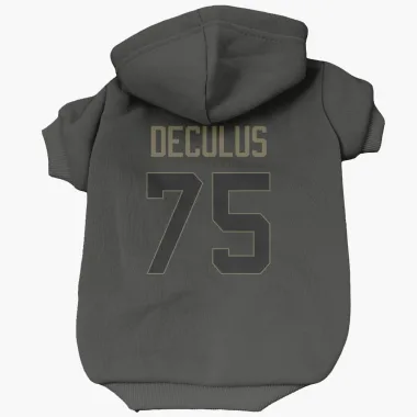 Black Houston Texans Austin Deculus   Service Dog & Cat Pet Hoodie