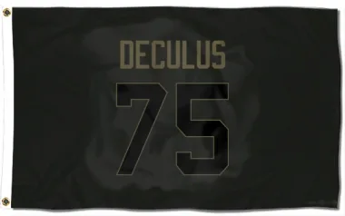 Black Houston Texans Austin Deculus   Service Flag (3 X 5)