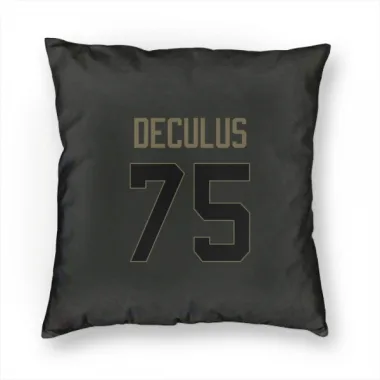 Black Houston Texans Austin Deculus   Service Pillow Cover (18 X 18)