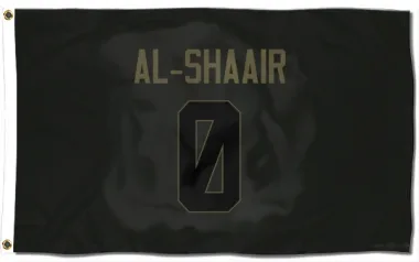 Black Houston Texans Azeez Al-Shaair   Service Flag (3 X 5)