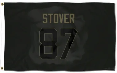 Black Houston Texans Cade Stover   Service Flag (3 X 5)