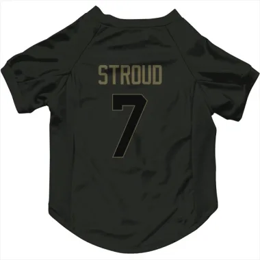 Black Houston Texans C.J. Stroud   Service Dog & Cat Pet Jersey