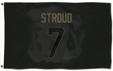 Black Houston Texans C.J. Stroud   Service Flag (3 X 5)