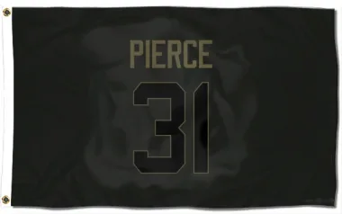 Black Houston Texans Dameon Pierce   Service Flag (3 X 5)