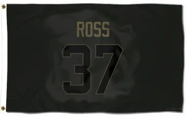 Black Houston Texans D'Angelo Ross   Service Flag (3 X 5)