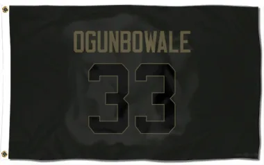 Black Houston Texans Dare Ogunbowale   Service Flag (3 X 5)