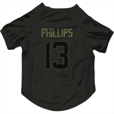 Black Houston Texans Del'Shawn Phillips   Service Dog & Cat Pet Jersey