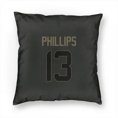 Black Houston Texans Del'Shawn Phillips   Service Pillow Cover (18 X 18)