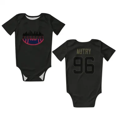 Black Houston Texans Denico Autry   Service Newborn & Infant Bodysuit