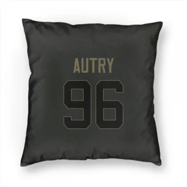 Black Houston Texans Denico Autry   Service Pillow Cover (18 X 18)