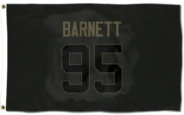 Black Houston Texans Derek Barnett   Service Flag (3 X 5)