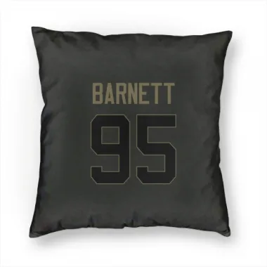 Black Houston Texans Derek Barnett   Service Pillow Cover (18 X 18)