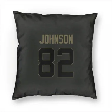 Black Houston Texans Diontae Johnson   Service Pillow Cover (18 X 18)