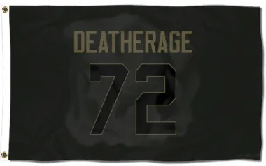 Black Houston Texans Dylan Deatherage   Service Flag (3 X 5)