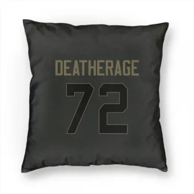 Black Houston Texans Dylan Deatherage   Service Pillow Cover (18 X 18)