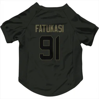 Black Houston Texans Folorunso Fatukasi   Service Dog & Cat Pet Jersey