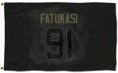 Black Houston Texans Folorunso Fatukasi   Service Flag (3 X 5)