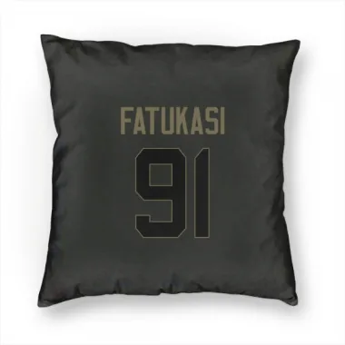 Black Houston Texans Folorunso Fatukasi   Service Pillow Cover (18 X 18)