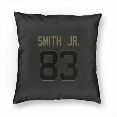 Black Houston Texans Irv Smith Jr.   Service Pillow Cover (18 X 18)