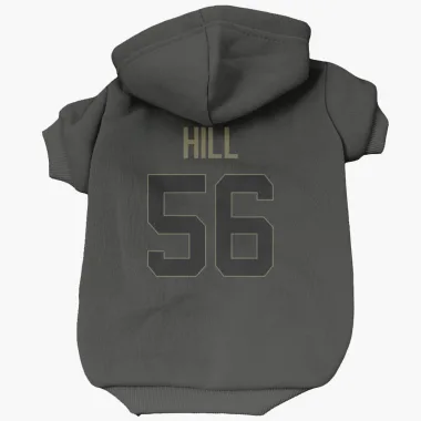 Black Houston Texans Jamal Hill   Service Dog & Cat Pet Hoodie