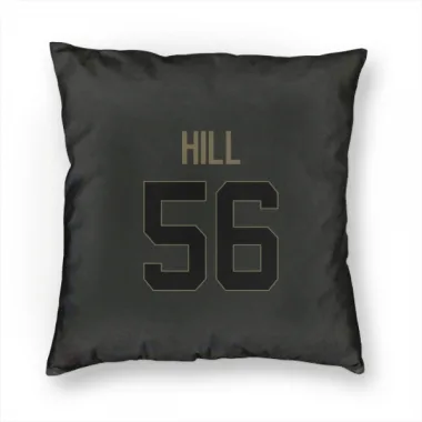 Black Houston Texans Jamal Hill   Service Pillow Cover (18 X 18)