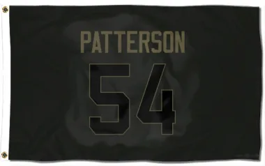 Black Houston Texans Jarrett Patterson   Service Flag (3 X 5)