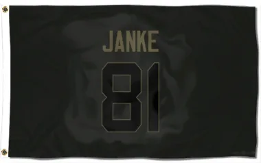 Black Houston Texans Jaxon Janke   Service Flag (3 X 5)