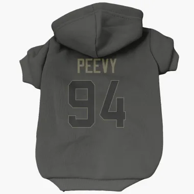 Black Houston Texans Jayden Peevy   Service Dog & Cat Pet Hoodie