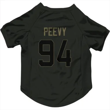 Black Houston Texans Jayden Peevy   Service Dog & Cat Pet Jersey