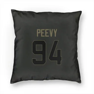 Black Houston Texans Jayden Peevy   Service Pillow Cover (18 X 18)