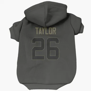 Black Houston Texans J.J. Taylor   Service Dog & Cat Pet Hoodie