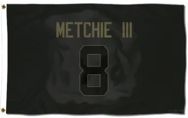 Black Houston Texans John Metchie III   Service Flag (3 X 5)