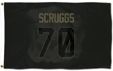 Black Houston Texans Juice Scruggs   Service Flag (3 X 5)