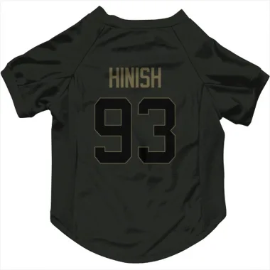 Black Houston Texans Kurt Hinish   Service Dog & Cat Pet Jersey