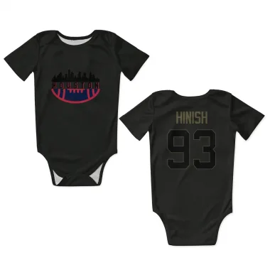 Black Houston Texans Kurt Hinish   Service Newborn & Infant Bodysuit