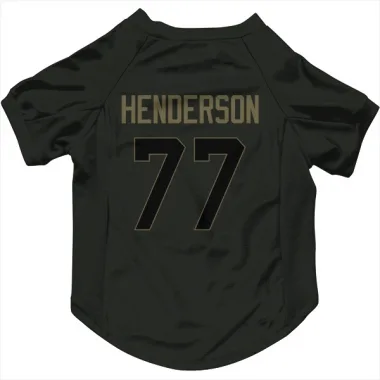 Black Houston Texans LaDarius Henderson   Service Dog & Cat Pet Jersey