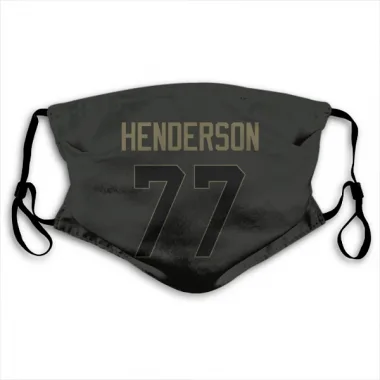 Black Houston Texans LaDarius Henderson   Service Face Mask