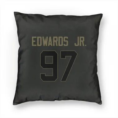 Black Houston Texans Mario Edwards Jr.   Service Pillow Cover (18 X 18)