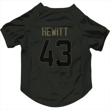 Black Houston Texans Neville Hewitt   Service Dog & Cat Pet Jersey