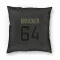 Black Houston Texans Nick Broeker   Service Pillow Cover (18 X 18)