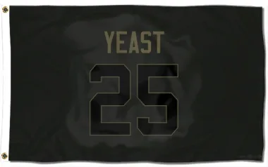 Black Houston Texans Russ Yeast   Service Flag (3 X 5)