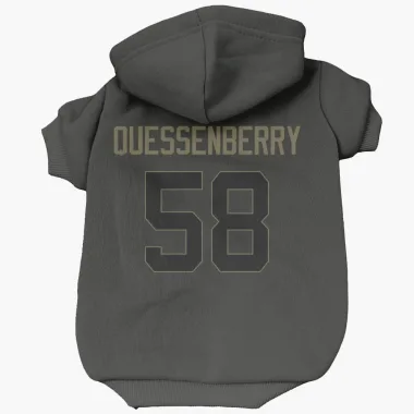 Black Houston Texans Scott Quessenberry   Service Dog & Cat Pet Hoodie