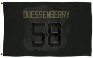 Black Houston Texans Scott Quessenberry   Service Flag (3 X 5)