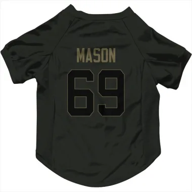 Black Houston Texans Shaq Mason   Service Dog & Cat Pet Jersey