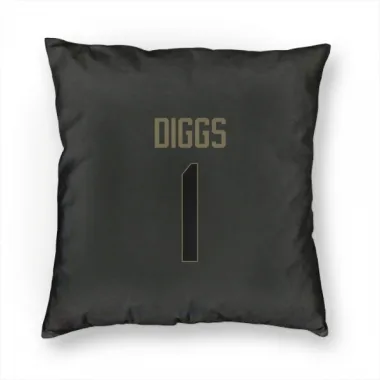 Black Houston Texans Stefon Diggs   Service Pillow Cover (18 X 18)