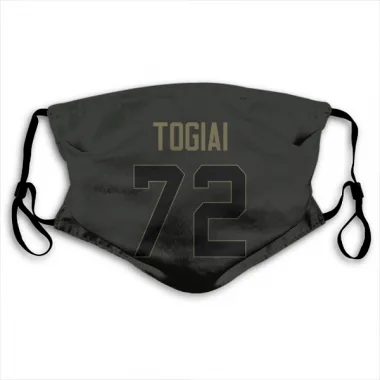 Black Houston Texans Tommy Togiai   Service Face Mask