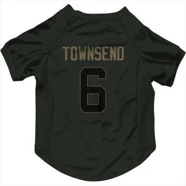 Black Houston Texans Tommy Townsend   Service Dog & Cat Pet Jersey