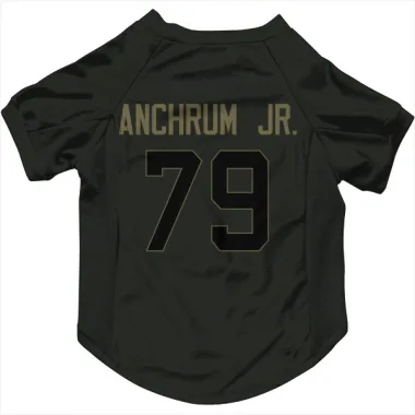 Black Houston Texans Tremayne Anchrum Jr.   Service Dog & Cat Pet Jersey