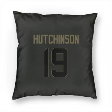 Black Houston Texans Xavier Hutchinson   Service Pillow Cover (18 X 18)